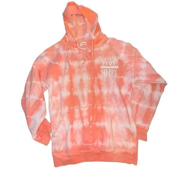 5/$25 Live Happy Tie-Dye Hoodie - Picture 2 of 5